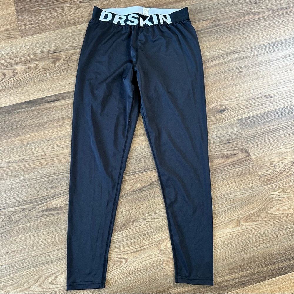 Dr‎ Skin Black Compression Pants Mens Large Base layer Activewear Korea Running